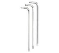 QUARKZMAN 3 Pcs T25 Sécurité Anti Sabotage Torx Étoile Clé À Trou Bras Long 4.09" En L Clé Hexagonale Torx Avec Trou 6 Points Clé Acier Carbone Outil Manuel Pour Automobile Maison Argent