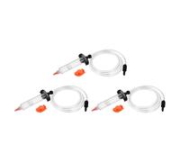 QUARKZMAN 3 Pièces 10cc Kit de Seringues Colle Tuyau d'Air Noir | Manchon Plastique Transparent avec Piston, Adaptateur de Connecteur, Capuchons d'Extrémité, pour Usage Industriel