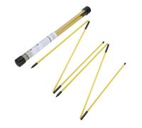 QUARKZMAN 3 Pièces 2 Bâtons d'Alignement de Golf de 132 cm Pliables Jaune