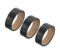 QUARKZMAN 3 Pièces de Passants de Ceinture en Cuir - Boucle à Anneau Texturé Convient à une Sangle de Ceinture de 3,5 Cm de Largeur pour La Réparation de Sacs et Ceintures (Noir)