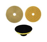 QUARKZMAN 3 pouces et 4 pouces Diamant Polissage Ponçage Meulage Tampons Disques Grain 50 10pcs pour Béton Pierre Marbre
