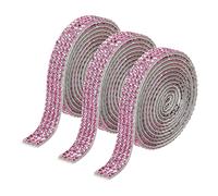 QUARKZMAN 3 Rouleau 3 Yards 8mm Ruban Strass Autocollant Diamant Bande de Strass Autocollant pour Arts & Artisanat Projet, Mariage Gâteaux, Anniversaire Décorations Foncé Rose