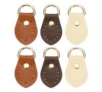 QUARKZMAN 3 Set Purse Strap Mount Hook, PU Leather Sew On Bag Side Clip Buckle Replacement With D Rings For DIY Crossbody Handbag Purse Making, Coffee/Brown/Beige