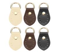 QUARKZMAN 3 Set Purse Strap Mount Hook, PU Leather Sew On Bag Side Clip Buckle Replacement With D Rings For DIY Crossbody Handbag Purse Making, Coffee/Black/Beige