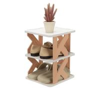 QUARKZMAN 3-Tier Free Standing Shoe Racks, Vertical Narrow Stackable Organizer Shoes Storage Shelf pour Front Door Garage Entrance Closet and Small Spaces, Pink