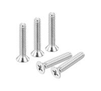 QUARKZMAN 30 pcs #4-40x1/2 inches Vis Machine Phillips Tête Plate Argent | Vis Fixations Boulons, Acier Inoxydable 304, pour Wall Socket House Repairs