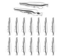 QUARKZMAN 30 Pcs Alligator Cheveux Pinces, 35/28.8 x 6mm(LxW) Argent Métal Boucles Crocodile Pinces pour Cheveux, Noeud Fabrication, Pinces Bricolage Accessoires Épingles à cheveux