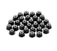 QUARKZMAN 30 Pcs M4 Pas 0.7mm Ecrous Auto-Serrage En Alliage D'Aluminium A Collerette Hexagonaux Avec Insert Nylon Pour RC Drone Quadcopter Motor Prop Adapter FPV Parts Fasteners, Noir