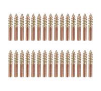 QUARKZMAN 30 Pcs Vis À Double Tête M5x30, Vis À Bois Autotaraudeuses En Acier Au Carbone Pour Pieds De Meubles À Assemblage En Zinc Coloré