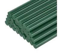 QUARKZMAN 30 Pièces Bâtons de Colle Chaude pour Pistolet, 11mm x 100mm Recharge Universelle pour Pistolet à Colle pour Réparations, Loisirs Créatifs, Décoration, Vert Foncé