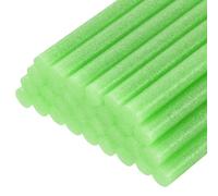 QUARKZMAN 30 Pièces Bâtons de Colle Chaude pour Pistolet, 11mm x 100mm Recharge Universelle pour Pistolet à Colle pour Bricolage, Artisanat, Réparations, Décoration, Paillette Vert Fruité