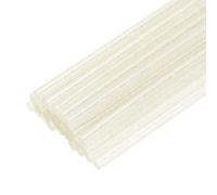 QUARKZMAN 30 Pièces Bâtons de Colle Chaude pour Pistolet, 7mm x 200mm Recharge Universelle avec Flash pour Pistolet à Colle pour Bricolage, Artisanat, Réparations, Loisirs Créatifs, Blanc