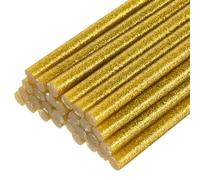 QUARKZMAN 30 Pièces Bâtons de Colle Chaude pour Pistolet, 7mm x 200mm Recharge Universelle pour Pistolet à Colle pour Bricolage, Artisanat, Réparations, Décoration, Paillette Or