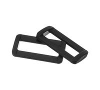 QUARKZMAN 30 Pièces d'Anneaux Rectangulaires en Plastique, Boucle de Ceinture Coulissante de 3/4 Pouce pour Sangles de Sac à Dos, Accessoires de Bricolage, Noir