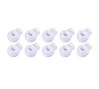 QUARKZMAN 30 Pièces de Bloqueurs de Cordon en Plastique à Tête Ronde à Ressort, de Taille 6 mm x 5 mm, pour Imperméables, Manteaux et Sacs à Dos, [Blanc Transparent]
