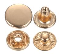 QUARKZMAN 30 Sets Boutons-Pression À coque 15mm Fermeture À Pression Métallique Alliage Boutons À Coudre Pour Sacs Cuirs Marine Bateau Toile, Or