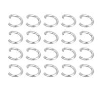 QUARKZMAN 300Pcs Anneaux Brisés Ouverts, 4mm Anneaux en Acier Inoxydable, Anneaux Divisés en Forme de Cercle pour Fabrication de Bijoux, Réparation de Colliers, Argenté