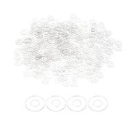 QUARKZMAN 300pcs Rondelles Plates PVC M1.8 1.8mm Alésage 4mm OD 0.3mm Épaisseur Joint D'Étanchéité Espaceur Rondelles Métriques Rondes Pièces Rechange Pour Tuyau D'Eau Robinet Poignée