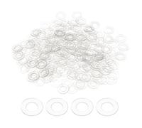 QUARKZMAN 300pcs Rondelles Plates PVC M4 4mm Alésage 8mm OD 0.3mm Épaisseur Joint D'Étanchéité Anneau Espaceur Rondelles Métriques Rondes Pièces Rechange Pour Tuyau D'Eau Robinetterie