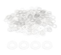 QUARKZMAN 300pcs Rondelles Plates PVC M5 5mm Alésage 10mm OD 0.5mm Épaisseur Joint D'Étanchéité Anneau Espaceur Rondelles Métriques Remplacement Pour Tuyau D'Eau Robinet Poignée