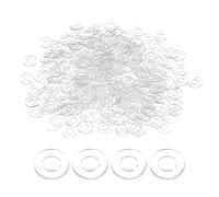 QUARKZMAN 300pcs Rondelles Plates PVC M5 5mm Alésage 8mm OD 1mm Épaisseur Joint D'Étanchéité Anneau Espaceur Rondelles Métriques Rondes Pièces Rechange Pour Tuyau D'Eau Robinet Poignée