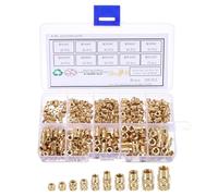 QUARKZMAN 305pcs M3 M4 M5 Écrous Filetés Métriques En Laiton Kit D'Assortiment D'Inserts Filetés Femelles Pour Impression 3D Avec Pointes D'Insertion Thermique