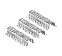 QUARKZMAN 30pcs 1 5/8 Pouce 42mm Attaches De Conduit, Collier De Tube M42 U, Bride Rigide Pour Tuyau En Acier Inoxydable, Support En U Avec Deux Trou Pour Tuyau Tube Durite Fil Cordon, Épais