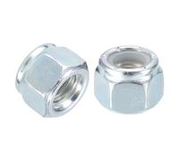 QUARKZMAN 30Pcs 3/8"-16 Ecrous Hexagonaux Auto-Bloquants À Insert Nylon, Ecrou Hexagonal En Acier Au Carbone À Insert Nylon Auto-Bloquant Pour Fixations Et De Construction, Blanc&Blanc