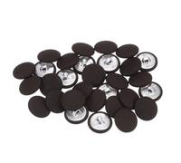 QUARKZMAN 30pcs 32L Étoffe Bouton Recouvert de Tissu 20mm Rond Métal Tige Couture Tissu Couvert Bouton Boutons Mercerie Boutons pour Costumes Robe Chemisiers, Marron