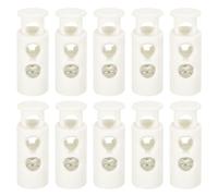 QUARKZMAN 30Pcs Cordon de Verrouillage en Plastique Double Trou 4mm Blanc | Cordon de Serrage, Bouchons à Bascule à Ressort, Arrêt à Ressort, Pour Sac à Dos Lacets Cordons de Serrage