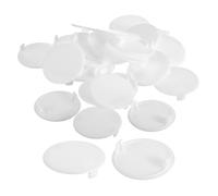 QUARKZMAN 30Pcs Couvre-Trous de Charnière, 40mm(1 9/16") de Diamètre en Plastique Couvercle de Trou Dissimulé, Capuchons Ronds de Type Affleurant pour Armoire à Meubles, Blanc