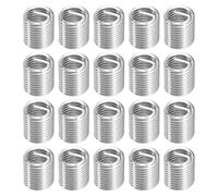 QUARKZMAN 30Pcs Insert Filetés Hélicoïdaux, M8-1.25x2D 304 En Acier Inoxydable Douille Filetée, Insert De Réparation De Filetage Pour Plastique Bois Réparation De Filetage
