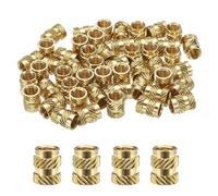 QUARKZMAN 30pcs M6 Inserts Filetés Écrous Moletés en Laiton Thermodurci M6x10mm, OD 8mm, Écrous en Laiton à Impression 3D Inserts Filetés Femelles Écrous
