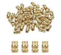 QUARKZMAN 30pcs M6 Inserts Filetés Écrous Moletés en Laiton Thermodurci M6x12mm, OD 8mm, Écrous en Laiton à Impression 3D Inserts Filetés Femelles Écrous