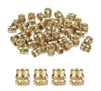 QUARKZMAN 30pcs M6 Inserts Filetés Écrous Moletés en Laiton Thermodurci M6x8mm, OD 8mm, Écrous en Laiton à Impression 3D Inserts Filetés Femelles Écrous