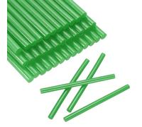 QUARKZMAN 30pcs Mini Bâtonnets De Colle 0.3"x3.9" Bâtonnets Pour Pistolet À Colle Chaude Haute Adhérence Bandes Adhésives Fusion Pour DIY Artisanat Scellage Réparation, Green