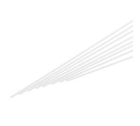 QUARKZMAN 30Pcs Tiges en Plastique Abs, Diamètre 1mm Longueur 250mm Bâton Blanc Barre Solide pour Matériau de Modèle DIY, Fabrication de Modèles Architecturaux, Table de Sable DIY