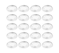 QUARKZMAN 30pcs Verre Table Haut Pare-Chocs, 24 mm/0,94" Dia Rond Clair Caoutchouc Antidérapant Verre Table Coussin, Non Adhésif Antidérapant Dérapant Pare-Chocs pour Verre Table Dessus