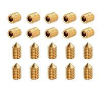 QUARKZMAN 30Pcs Vis De Fixation M3x5mm En Laiton À Pointe Conique À Six Pans Creux Pour Machines, Réparations Domestiques Et Fixations Ton Or