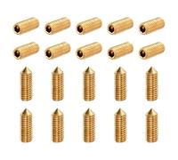QUARKZMAN 30Pcs Vis Sans Tête M3x8mm Laiton Pointe Conique Hexagonale Pour Machines, Réparations Domestiques Et Fixations Ton Or