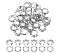 QUARKZMAN 30Set 9/16"(14mm) Œillets Œillets avec Rondelles (Argent) | pour Chaussures Bricolage Projet
