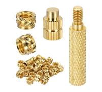 QUARKZMAN 30Set M6 Insertions Filetées À Chauffage Avec Embout De Soudure, 8mm OD, 5mm Hauteur, Écrous En Laiton Filetés Moletés Pour Composant D'Impression 3D Pièce En Plastique