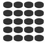 QUARKZMAN 32 Pcs Patins D'Isolation pour Haut-Parleur Unilatéraux, 50mmx10mm Base Antidérapante en Mousse Absorbant Les Chocs Support pour Amplificateur Tapis pour, Noir