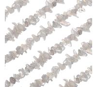 QUARKZMAN 32 Pouces 3-5mm Labradorite Naturelle Gemstone Strand Chips Free Form Tumbled Loose Gemstone Beads Irregular Drilled Stone Bead Pour Jewelry Making Craft Supplies (Gray)