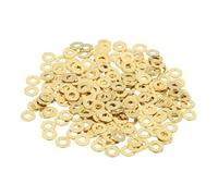 QUARKZMAN 320Pcs Rondelle Plate Laiton, Kit Rondelles M2 Cuivre Avec Joint D'Écrasement, 2mm Alésage, 5mm OD, 0.4mm Épaisseur Pour Boulons Vis Réparation, Construction