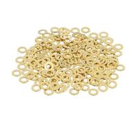 QUARKZMAN 320Pcs Rondelles Plates Laiton, Kit Rondelles D'Etancheite Cuivre M2, 2.5mm ID, 5mm OD, 0.4mm Epaisseur Pour Boulons Vis Reparation Machinerie, Construction
