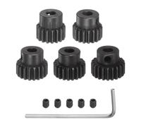QUARKZMAN 32P Ensemble De Pignons à Engrenage Conique 5mm Arbre 17T 18T 19T 20T 21T Pignons Moteur En Acier Trempé Avec Étape Pour Voiture Rc (5 Pièces)