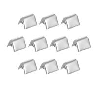 QUARKZMAN 32Pcs Embouts à Pincer, 10mm Fermoirs d'Extrémité Cordon Ruban Fermoirs d'Extrémité en Cuir Attache Corde pour Étiquette Ceinture Coton Webbing Diy Making, Argent