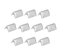 QUARKZMAN 32Pcs Embouts à Pincer, 13mm Fermoirs d'Extrémité Cordon Ruban Fermoirs d'Extrémité en Cuir Attache Corde pour Étiquette Ceinture Coton Webbing Diy Making, Argent