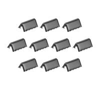 QUARKZMAN 32Pcs Embouts à Pincer, 16mm Fermoirs d'Extrémité Cordon Ruban Fermoirs d'Extrémité en Cuir Attache Corde pour Étiquette Ceinture Coton Webbing Diy Making, Noir Métallique